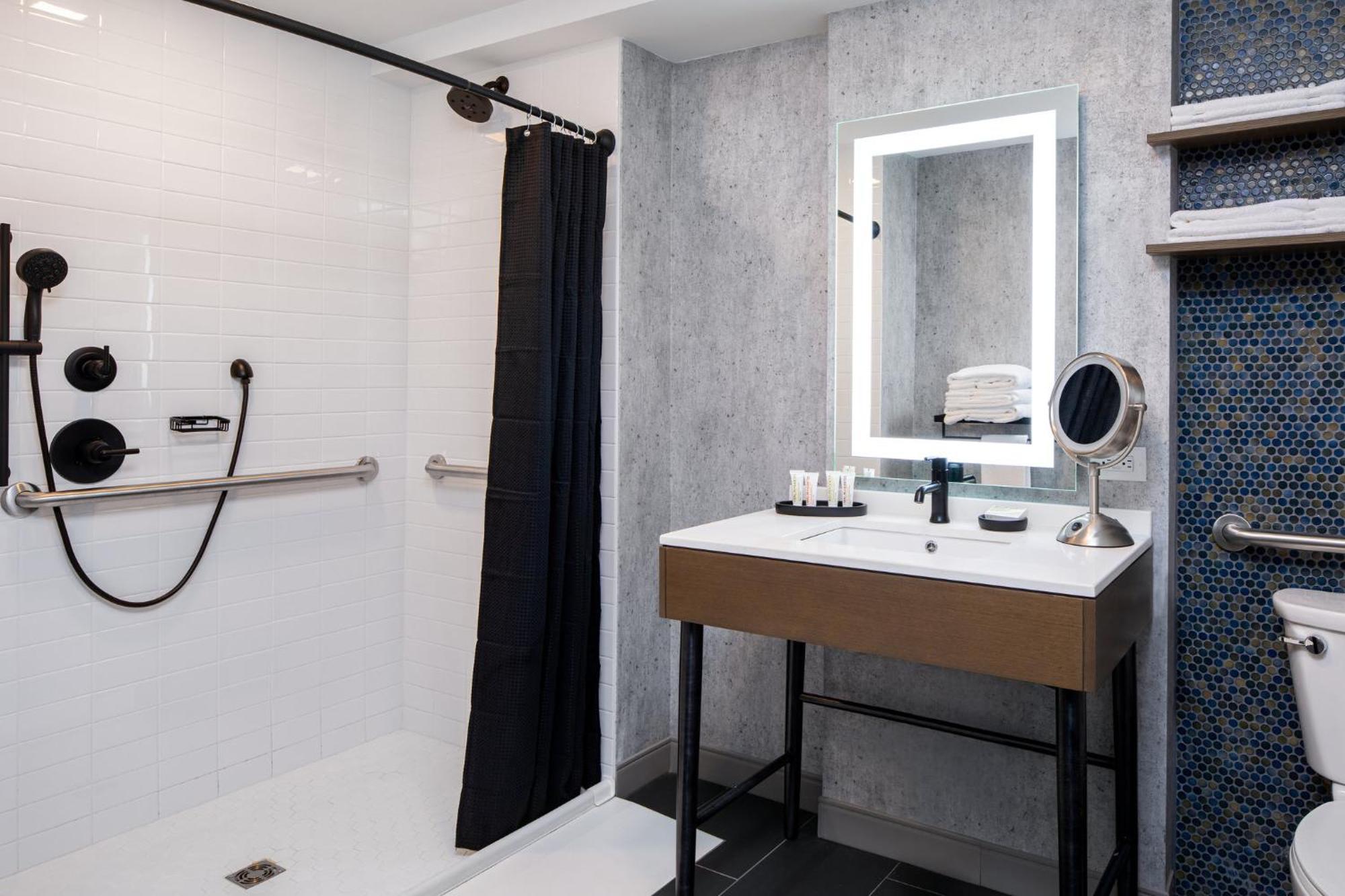 Standard King Room Mobility Accessible Roll Shower